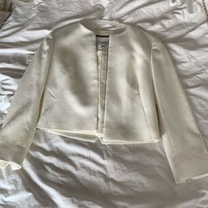 New never-worn white LK Bennett collarless blazer